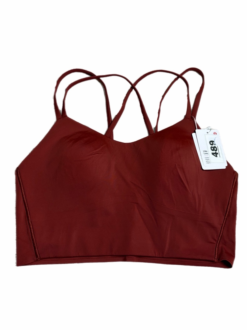 NWT Lululemon Like a Cloud Longline Bra *B/C Cup (Cranberry Charm) Size 8